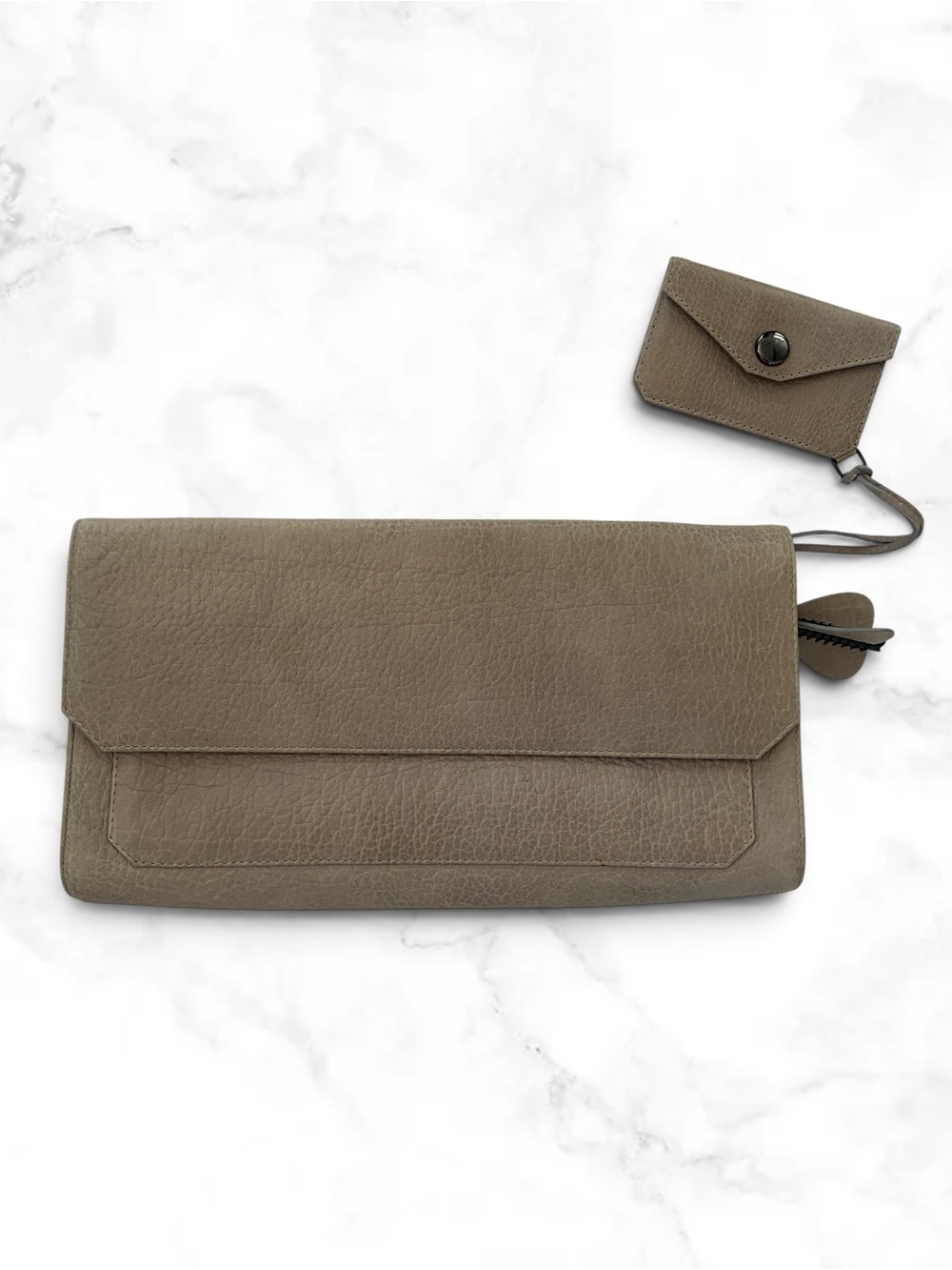 Parabellum Dedion Bison Leather Clutch Bag